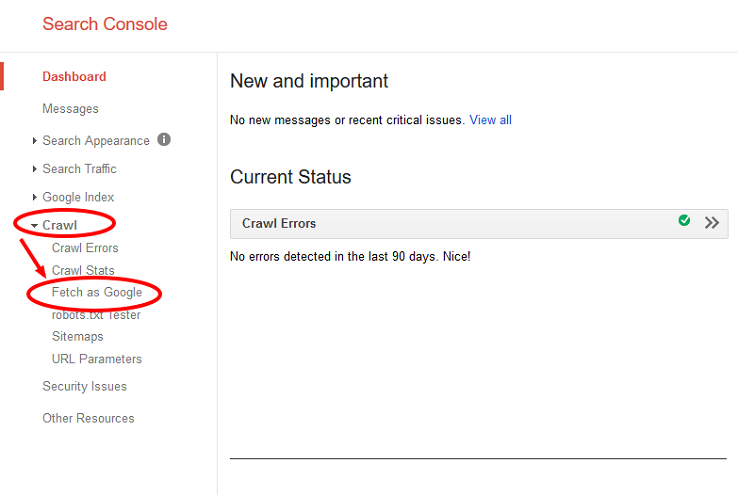 Google New Search Console