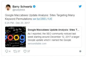 Google Maccabees Update Analysis