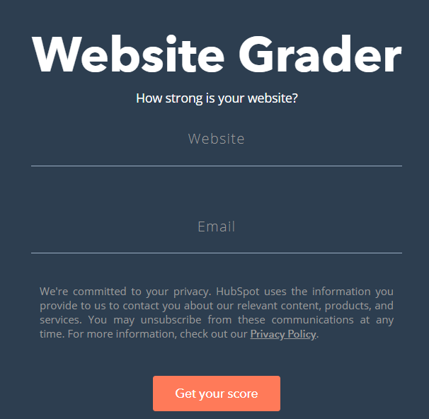 Website Grader Tool