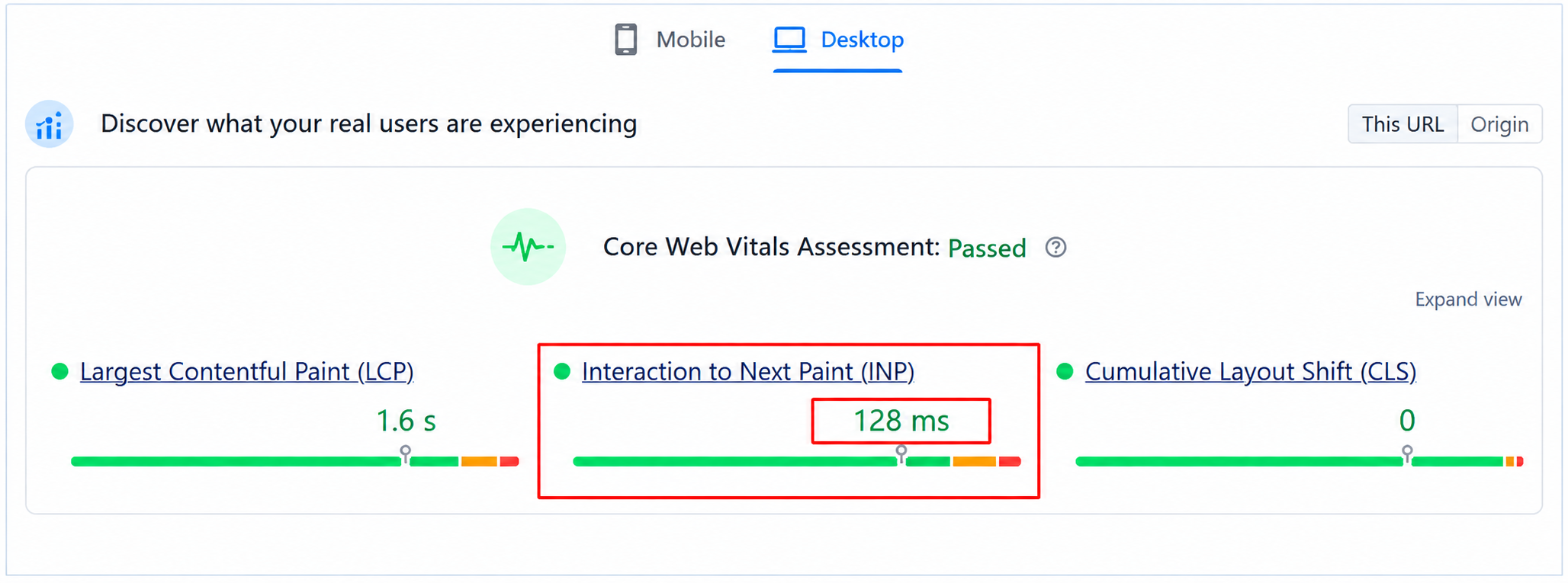 Interaction to Next Paint (INP)