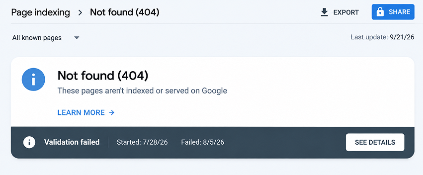 Google Search Console Issue